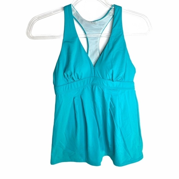 NWT Lands End aqua racerback Tankini top - Picture 1 of 11
